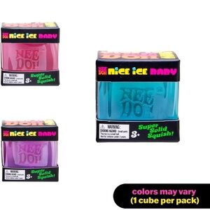 NeeDoh Nice Ice Baby Stackable Ice Cube Toy - purple